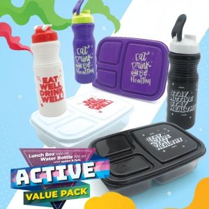 Set Lunch Box Active BPA FREE Kotak Bekal Makan Anak 700ML