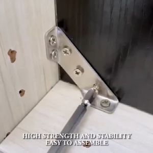 4pcs Steel Angle Code Trapeziform Angle Brackets Triangle Shelf Support Joint Fastener