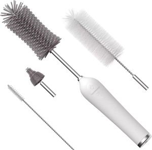 High-Power Electric Silicone Stainless Steel Material Long-Handle Cup Bottle Brush Milk Bottle Cleaner Multifunctional Washing Cup Brush