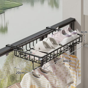 WUBUWEI | Balcony Shoe Rack Easy Installation Window Guard Hanging Shelf