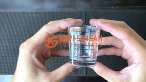 Gelas Ukur Coffee SQUARE Glass Sloki Double Shot 60 ml Server Kaca Minuman Seduhan Kopi Espreso