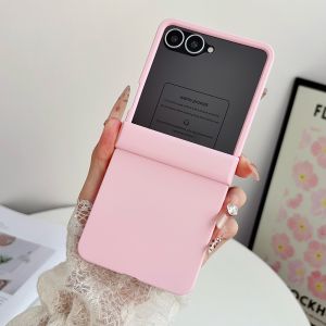 Candy Color with Screen Protector Phone Case for Samsung Galaxy Z Flip 8 7 6 5 Flip7 FE 5G Matte Hinge Shockproof Hard Cover