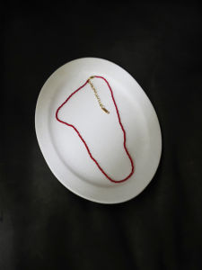 Elegant Simple Ice Transparent Red Agate Real Stone Necklace Fashionable Beaded round Bracelet for Women Korean Style Jewelry