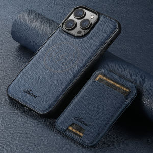 SUTENI Wireless Charging Magnetic 2-in-1 Leather Wallet Card Holder Case for iPhone 17 16 15 14 13 12 Pro Max Plus