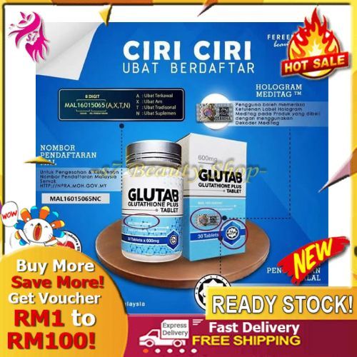 GLUTAB GLUTATHIONE PLUS TABLET 100% ORIGINAL - HOT SALE! | Lazada