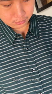 POLICE Kemeja Salur Printing Regular Fit Pria