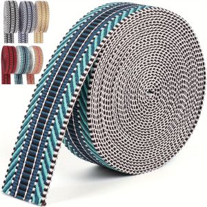 5 Yards Nylon Webbing Ribbon Striped Webbing Webbing Ribbon for Crafts Bag Handles Camera Purse Strap DIY Pet Collars Backpack