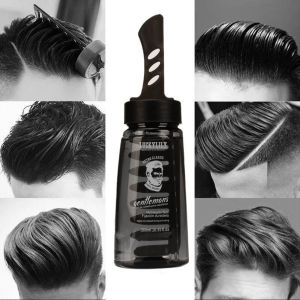 Oil Head Comb Self-comb brush styling artifact oil head cool styling comb with gel cream men strong styling moisturizing hair gel hair oil hair gel hair wax refreshing gel water large capacity 300ml-Sikat Penggayaan Minyak Penggayaan Kuat Gebu Asli