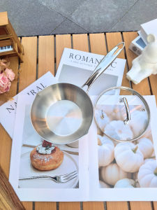 ช็อคเมน 18/10 หม้อสแตนเลสสตีลแบบตาข่ายสองชั้นเปิดด้านบน เด็กทารก หม้อเสริมสำหรับอาหาร หม้อซอสขนาดเล็ก 075 ลิตร หม้ออาหารเช้า 16 ซม