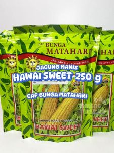 Benih Jagung Manis Hawai Sweet 250 gram Cap Bunga Matahari dataran menengah - tinggi unggul bibit biji swet swit corn hydroponik hidroponik