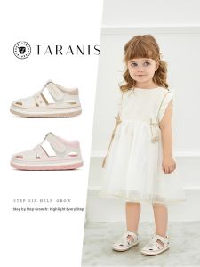 Taranis Toddler Shoes Summer New Style Anti-Slip Soft Bottom Girls Sandals Cover Toe Anti-Kick Breathable Shoes Fashionable Car Stitching