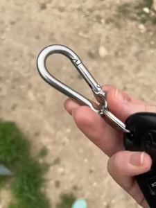 304 Stainless Steel Spring Snap Hook - Key Ring Buckle outdoor 300 Lbs Heavy Duty safety hook hoist buckle chain buckle pet rop
