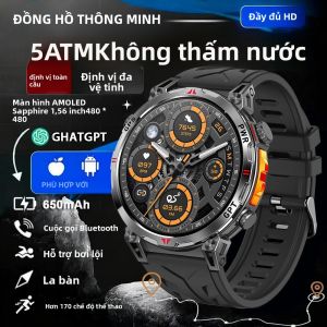 Đồng Hồ Thông Minh GPS T-Rex3 Ultra Quân Sự Mới 2026 Chống Nước 5ATM Với La Bàn Máy Đo Độ Cao Máy Đo Áp Suất Khí Quyển Pin 650mAh Dành Cho Nam Giới