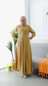 DRESS MUSLIM TERBARU TRENDI MASA KINI / GAMIS MUSLIM WANITA TERBARU / AMIRA DRESS