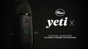 Blue Yeti X Professional Condenser USB Microphone with High-Res Metering LED Lighting for Recording Streaming Gaming Podcasting on PC and Mac with Blue Vo! Ce Effects