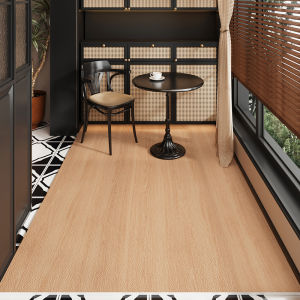 NAIERDENG | Waterproof Sunscreen Easy Clean PVC Wooden Textured Floor Mat