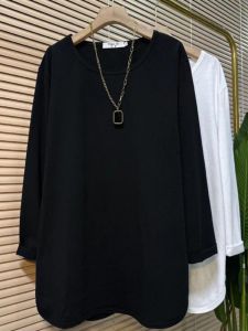 Fat Sister Plus Size Early Autumn New Arrival Casual Fashion Woman Shirt K-style Simple Western Style Silm Flab Hiding Bottoming Shirt Fashion