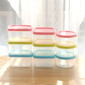 กล่องพลาสติกกล่องเก็บอาหารตู้เย็นกล่องเก็บความเย็นกล่องเก็บของในครัวกล่องเก็บอาหารกล่องเก็บตัวอย่างสี่เหลี่ยมทรงกลม