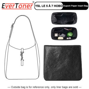 Evertoner Dupont giấy lót túi lưu trữ cho YSL Le 5 à 7 Túi hobo chèn Túi mỹ phẩm lưu trữ và túi hoàn thiện túi bên trong