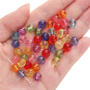 6/8/10mm Jelly Color Acrylic Transparent Beads Round Loose Spacer Beads For Handmade Bracelet Necklace Earring Keychain DIY Craft Jewelry Making Accessories