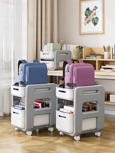 Goody Moving rack Bookshelf with Wheels Multi-functional Organizer Magazine Rack Storage Shelf