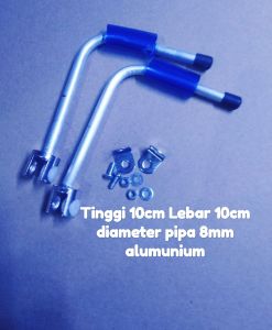 stand Tiang lampu aquarium T10cm L10cm diameter pipa 8mm alumunium