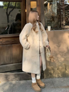 Long Length Fox Fur Coat Womens Integrated Leather And Fur Thickened Stand Collar Winter Outerwear Eco Friendly 2024 New Style