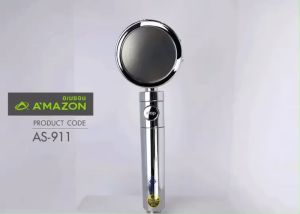 (ฝักบัวพร้อมสาย)AMAZON ฝักบัว ฝักบัวอาบน้ำ ปรับได้หลายระดับ น้ำเเรง ฝักบัวชุบโครเมี่ยม ของดีไม่เสียง่าย มีเลข มอก.