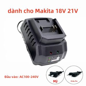 Sạc Pin Đa Năng 21V 0.5A-3A Với Phích Cắm US/EU Cho Dụng Cụ Điện Makita Sạc Thay Thế Đặc Biệt