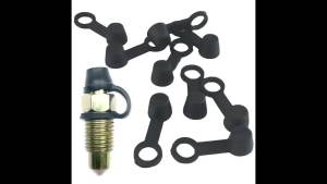 10Pcs 8mm Car Brake Pump Dust Cap Oil Drain Screw Cap Brake Caliper Bleed Nipple Black Screw Dust Caps Cover Rubber Motorcycle