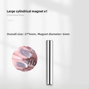 Strong Magnet Nail Art Cat Eye Tool with Protective Cover Cylinder Block Magnetic Iron for Professional Use in Nail Salons