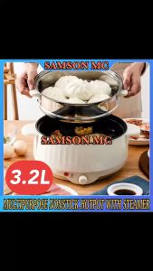 Multifunction 3.2L Rice Cooker & Non-Stick Pan: Easy-to-Clean All-in-One Machine