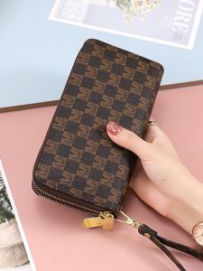 Large Capacity Long Womens Wallet Spring Summer New Style Double Zipper Handheld Retro High-End Feeling Coin Purse BaoRuiF