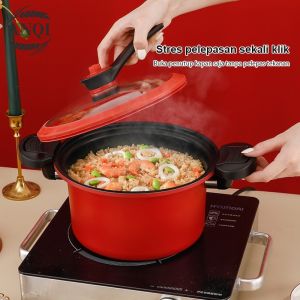 COD Panci Presto Teflon Totipotent Micro Pressure Cooker Pot 3.5L Anti Lengket