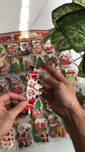 Combo 10 cái Thiệp Noel Thiệp Giáng Sinh đẹp kích cỡ nhỏ có đính nhũ kim trang trí Cây Thông Noel