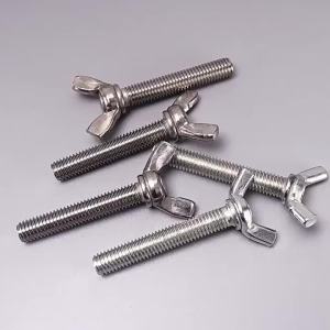 304 Stainless Steel Butterfly Head Wing Screws M6 10Pcs Hand Twist Thumb Bolts Anti-Rust Durable Sturdy Fasteners for Industrial