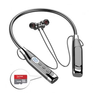 Tai Nghe Không Dây Đeo Cổ Bluetooth Có Micrô Tuổi Thọ Pin Dài Tai Nghe Thể Thao Hỗ Trợ Thẻ TF Khử Tiếng Ồn Chủ Động