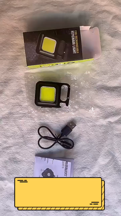 Lampu Mini COB LED Keychain Light Gantungan Kunci Tas Senter