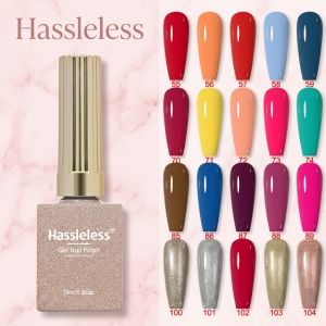 Hassleless Solid Color Gel Nail Polish 15ml large capacity removable UV/LED gel polish made with hypoallergenic and environme