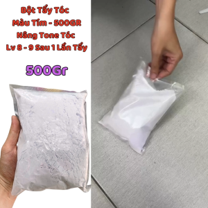 Bột Tẩy Tóc Màu Tím - 500GR Nâng Tone Tóc Lv 8 - 9 Sau 1 Lần Tẩy Không xót da đầu .