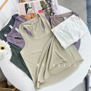 Ladies Summer Sleeveless Vest Simple Style Fashionable Inner Wear Meat Concealing Thin Looking Work Letter Polyester Material