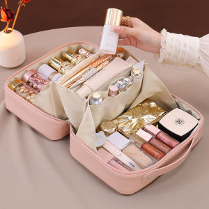 Multilayer Portable Cosmetic Bag