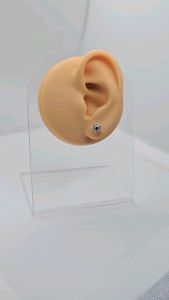 rositas with black Stud stone earrings 92.5 italy silver jewelry (TUNAY NA SILVER)