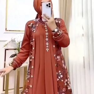 BISA COD Kanaya Dress Ceruty Tille Payet Dress Wanita Terbaru 2024 Kekinian Gamis Kondangan Murah