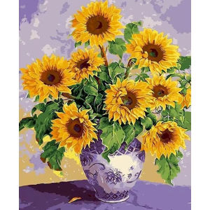 BILIBILI | Oil Painting By Numbers Floral Pattern DIY Number Drawing Canvas Pictures By Numbers Home Decor Large Size