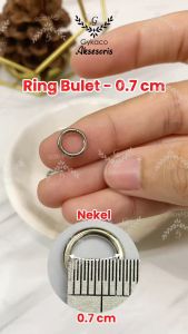Asesoris Tas Konektor Ring Bulet 0.7 cm ** Qty 24 pcs ** - Connector / Cantolan / Gaitan / Kaitan - Aksesoris Tas