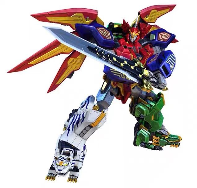 Mới 5-in-1 dinozord con thú thần thánh chuyển đổi hành động fgure trẻ ...