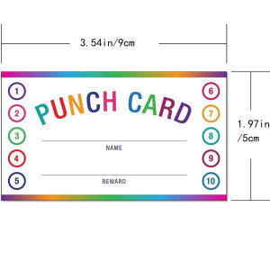 Punch Cards for Classroom 50 Pcs/pack Incentive Behavior Reward Card for Students Teacher Awards