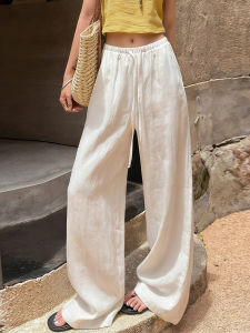 YIFANSHI | High Waisted Loose Linen Cotton Summer Pants Slim Fit