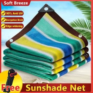 Anti-UV Sunshade Net Colorful Awnings Sun Protection Cooling Canopy Sun Shelter Garden Patio Pool Net
